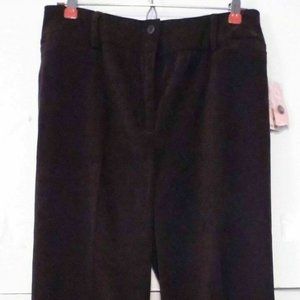 Dressbarn Womens Slacks Size 8 Polyester Suede NWT